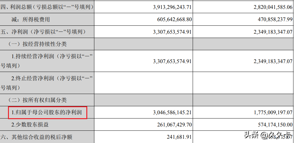 歸母凈利潤總額是什么意思(歸母凈利潤和凈利潤的區別)